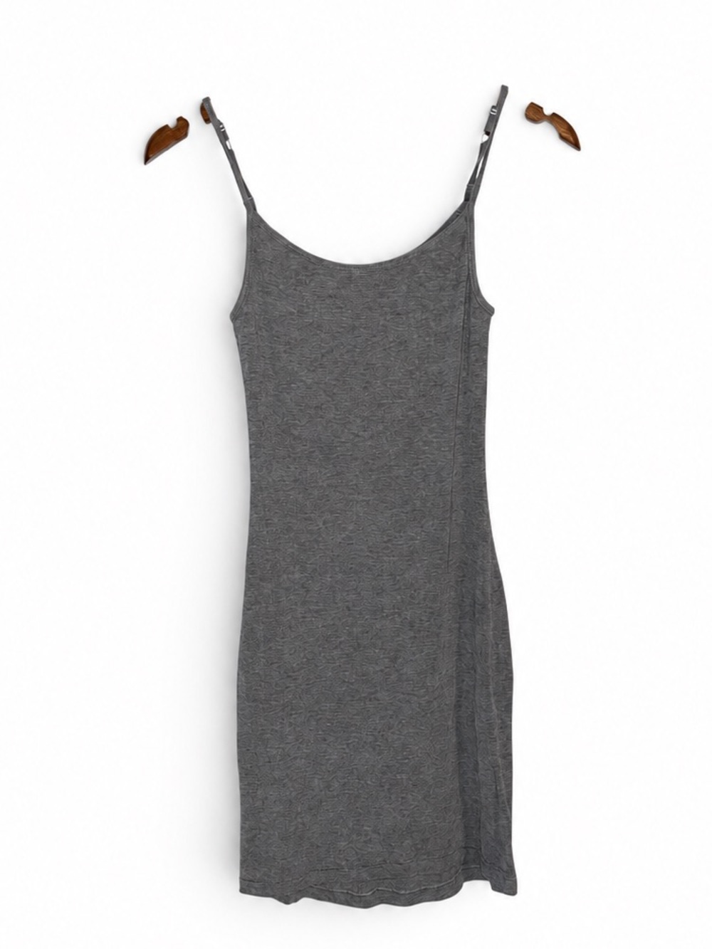 SKIMS Charcoal Gray Stretch Cami Slip Mini Dress